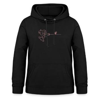 Tin Phone Girl Telephone Love Partnerlook - Women's Hoodie - black - Front - AI Model Female 172 light (172cm)