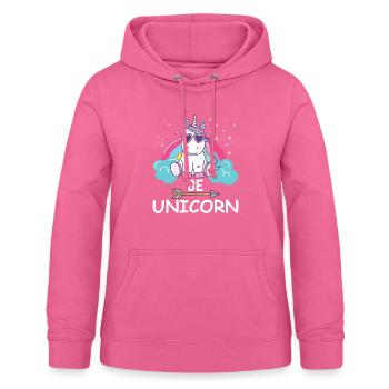Cool Licorne - Sweat à capuche Femme - rose - Devant - AI Model Female 172 light (172cm)