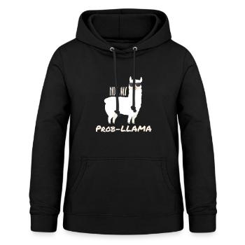 Not my PROB-LLAMA - Frauen Hoodie - Schwarz - Vorne - AI Model Female 172 light (172cm)