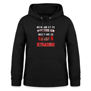 Rettungshunde Design - Frauen Hoodie - Schwarz - Vorne - AI Model Female 172 light (172cm)