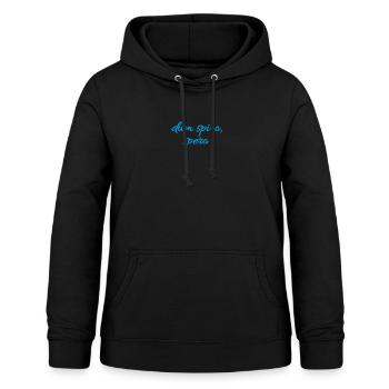 Dum spiro, spero - latin citation de chemise idée de cadeau - Sweat à capuche Femme - noir - Devant - AI Model Female 172 light (172cm)