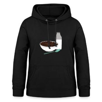 Cornflakes von Kellogg`s wie früher Geschenkidee - Frauen Hoodie - Schwarz - Vorne - AI Model Female 172 light (172cm)
