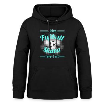 Fußball Mama Fußball Mutti Fussball Mami - Frauen Hoodie - Schwarz - Vorne - AI Model Female 172 light (172cm)