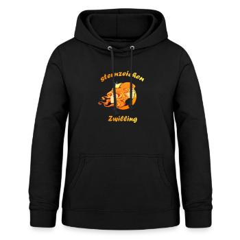 Sternzeichen Zwilling - Frauen Hoodie - Schwarz - Vorne - AI Model Female 172 light (172cm)