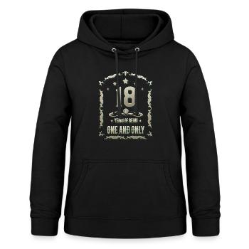 18 ans 18 ans - Sweat à capuche Femme - noir - Devant - AI Model Female 172 light (172cm)