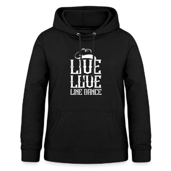Linedance - Linedancer - Country - Cowyboyhut - Frauen Hoodie - Schwarz - Vorne - AI Model Female 172 light (172cm)