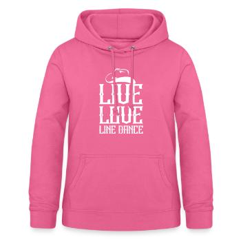 Linedance - Linedancer - Country - Cowyboyhut - Frauen Hoodie - Pink - Vorne - AI Model Female 172 light (172cm)