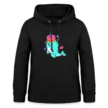 Narwal - Frauen Hoodie - Schwarz - Vorne - AI Model Female 172 light (172cm)