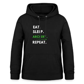 Bogenschießen - Frauen Hoodie - Schwarz - Vorne - AI Model Female 172 light (172cm)