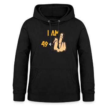 50. Geburtstag - Frauen Hoodie - Schwarz - Vorne - AI Model Female 172 light (172cm)