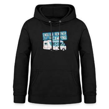 Camping Pensioner Motorhome Gift Leisure Hobby - Women's Hoodie - black - Front - AI Model Female 172 light (172cm)