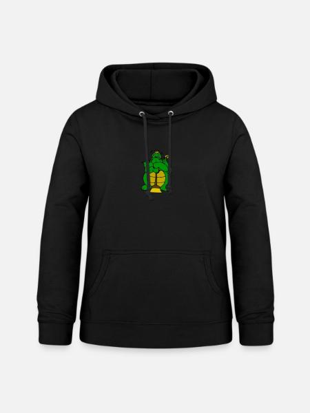 Putz Drachen - Frauen Hoodie - Schwarz