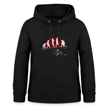 Archéologie Évolution - Sweat à capuche Femme - noir - Devant - AI Model Female 172 light (172cm)