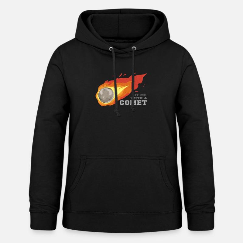 Space Comet Collision - Sweat à capuche Femme - noir