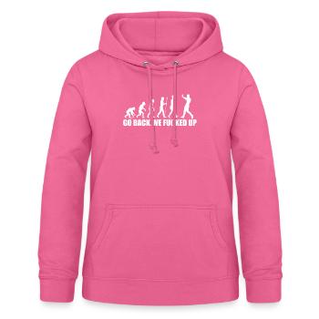 Go back. We fucked up - Frauen Hoodie - Pink - Vorne - AI Model Female 172 light (172cm)