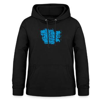 fussball trainer - Frauen Hoodie - Schwarz - Vorne - AI Model Female 172 light (172cm)