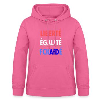 LIBERTÉ ÉGALITÉ FCKAfDÉ - Sweat à capuche Femme - rose - Devant - AI Model Female 172 light (172cm)