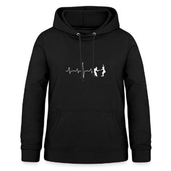 Swing heartbeat - Women's Hoodie - black - Front - AI Model Female 172 light (172cm)