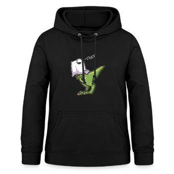 Dinosaurierentwurf Halloweens T Rex Lustiger Entwurf - Frauen Hoodie - Schwarz - Vorne - AI Model Female 172 light (172cm)