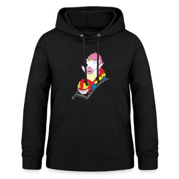 Roller Coaster Riding Unicorn Gift - Women's Hoodie - black - Front - AI Model Female 172 light (172cm)