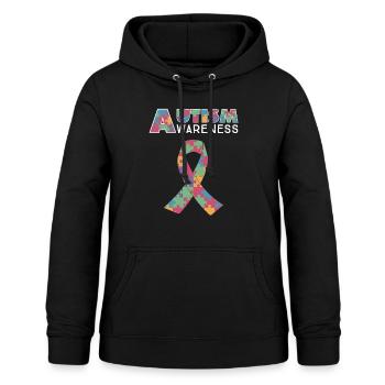 Autism autism awareness - Women's Hoodie - black - Front - AI Model Female 172 light (172cm)