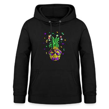 PineApple Mardi Gras - Sweat à capuche Femme - noir - Devant - AI Model Female 172 light (172cm)
