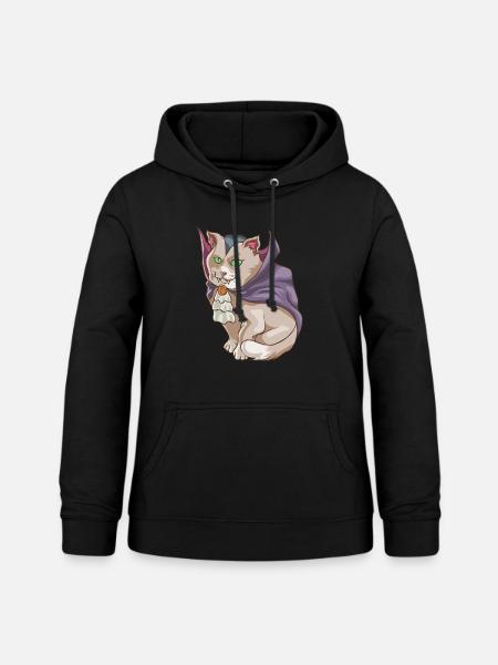 Halloween Vampir Katze - Frauen Hoodie - Schwarz