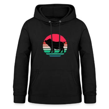 Pig Pig Pig Piglet Boar Boar - Women's Hoodie - black - Front - AI Model Female 172 light (172cm)