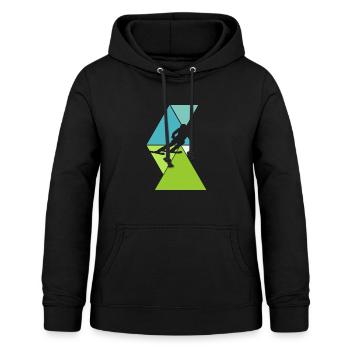 Skieur alpin - Sweat à capuche Femme - noir - Devant - AI Model Female 172 light (172cm)