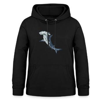 Hai, Haifisch - Frauen Hoodie - Schwarz - Vorne - AI Model Female 172 light (172cm)