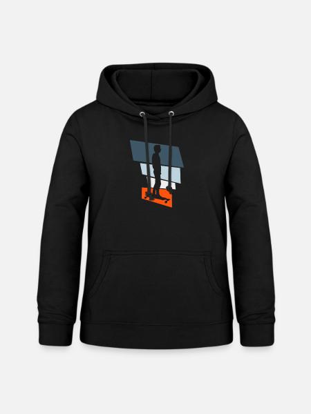 Boarder Longboarder - Frauen Hoodie - Schwarz