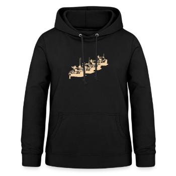 Tiananmen Tank Man - Frauen Hoodie - Schwarz - Vorne - AI Model Female 172 light (172cm)