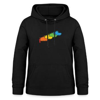 Rainbow Tiananmen Square Tank Man - Frauen Hoodie - Schwarz - Vorne - AI Model Female 172 light (172cm)
