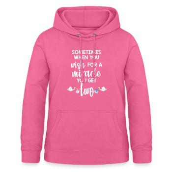 Schwanger Zwillinge - Frauen Hoodie - Pink - Vorne - AI Model Female 172 light (172cm)