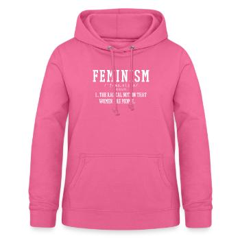 Feminismus - Frauen Hoodie - Pink - Vorne - AI Model Female 172 light (172cm)