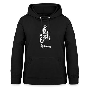 Motocross - Frauen Hoodie - Schwarz - Vorne - AI Model Female 172 light (172cm)
