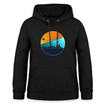 Space View Shuttle Pilot Science Fiction - Frauen Hoodie - Schwarz - Vorne - AI Model Female 172 light (172cm)