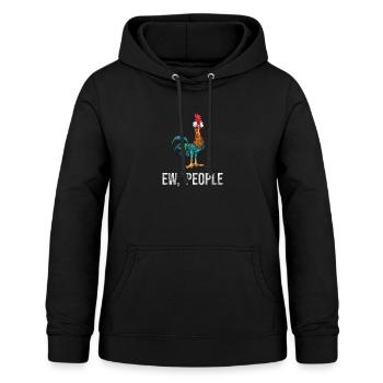 Huhn - Frauen Hoodie - Schwarz - Vorne - AI Model Female 172 light (172cm)