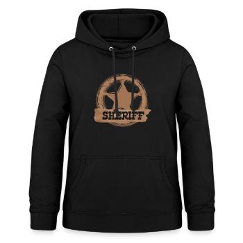 Sheriff Stern - Frauen Hoodie - Schwarz - Vorne - AI Model Female 172 light (172cm)