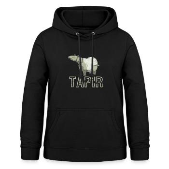 Tapir - Frauen Hoodie - Schwarz - Vorne - AI Model Female 172 light (172cm)