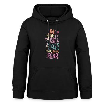 Christliches Zitat - Frauen Hoodie - Schwarz - Vorne - AI Model Female 172 light (172cm)