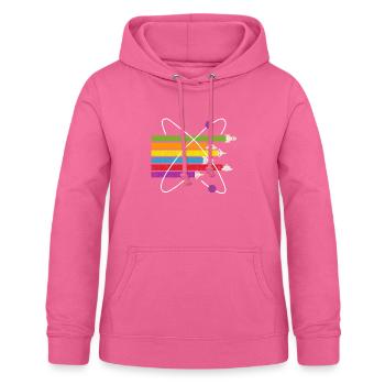Science Fiction Atom Rainbow - Frauen Hoodie - Pink - Vorne - AI Model Female 172 light (172cm)
