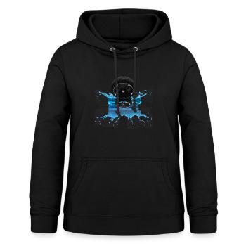 Car tires and aquaplaning - Women's Hoodie - black - Front - AI Model Female 172 light (172cm)