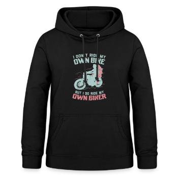 BIKING: I Do not Ride My Own Bike - Women's Hoodie - black - Front - AI Model Female 172 light (172cm)