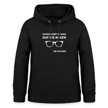 Optiker lustiges Geschenk - Frauen Hoodie - Schwarz - Vorne - AI Model Female 172 light (172cm)