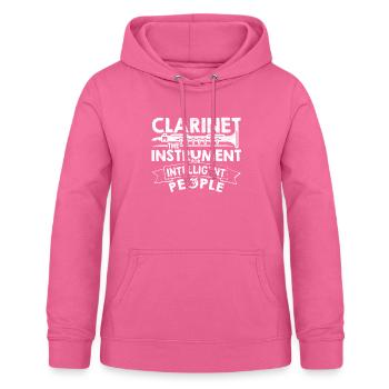 Cool clarinette clarinette joueur disant cadeau - Sweat à capuche Femme - rose - Devant - AI Model Female 172 light (172cm)