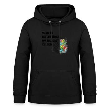 Gegen Nazis, Gegen Rechts Politik Shirt - Frauen Hoodie - Schwarz - Vorne - AI Model Female 172 light (172cm)