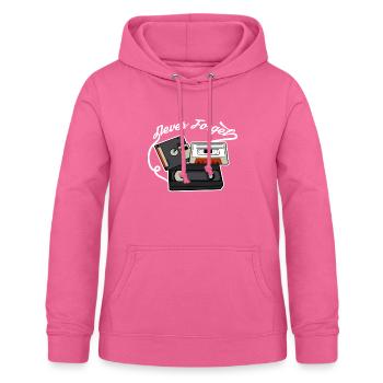 Vergessen Sie niemals VHS, Disketten und Kassetten - Frauen Hoodie - Pink - Vorne - AI Model Female 172 light (172cm)