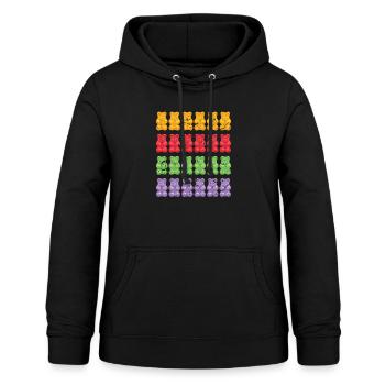Bär Gummibär - Frauen Hoodie - Schwarz - Vorne - AI Model Female 172 light (172cm)