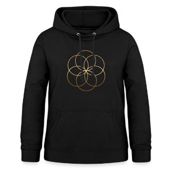 Seed Of Life Sacred Geometry - Frauen Hoodie - Schwarz - Vorne - AI Model Female 172 light (172cm)